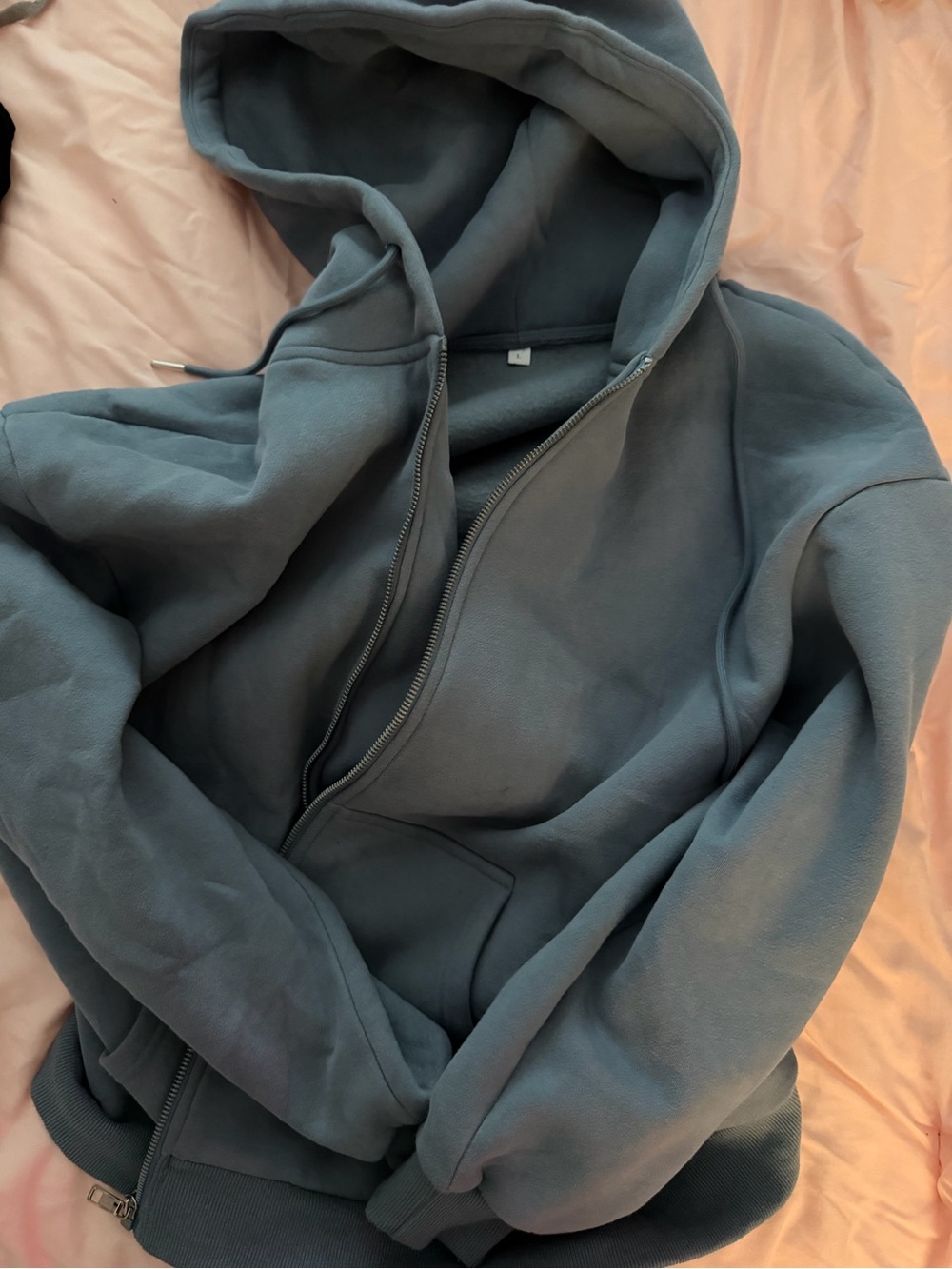 Classic Full-Zip Hoodie Jacket in Slate Blue